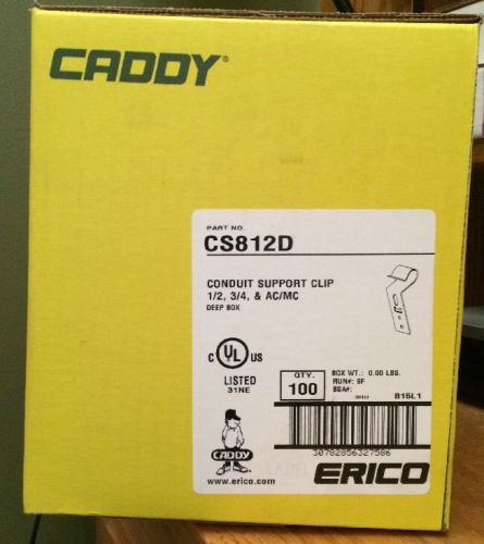 Caddy erico cs812d screw on conduit support 1/2&#034; 3/4&#034; &amp; ac/mc, new 100 pcs for sale