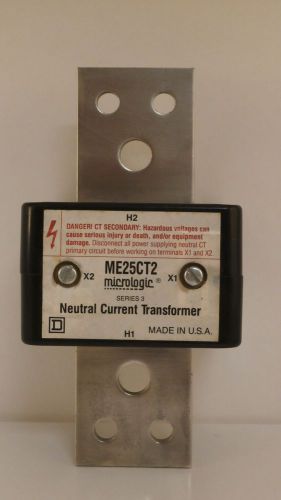 SQUARE D NEUTRAL CURRENT TRANSFORMER 250AMPS MICROLOGIC ME25CT2
