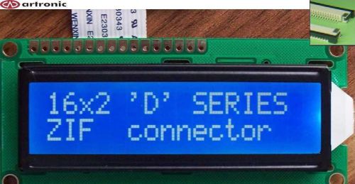 ART-US LCD 2x16-D-Band mit LED W/B [CBC016002A46-BIW-R] +ZIFF-1.00mm-016-SMD-kd