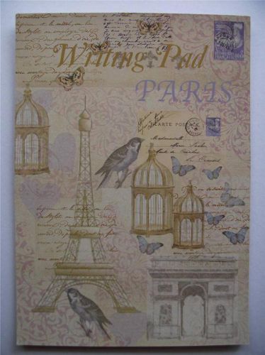 Writing Note Pad Paper, Paris Eiffel Tower Design For Letters Invites, 30 Sheets