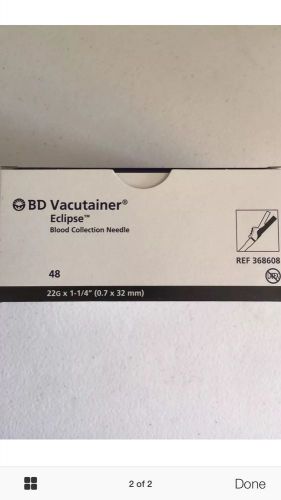 BD Vacutainer 22g Eclipse Needles 18 Boxes