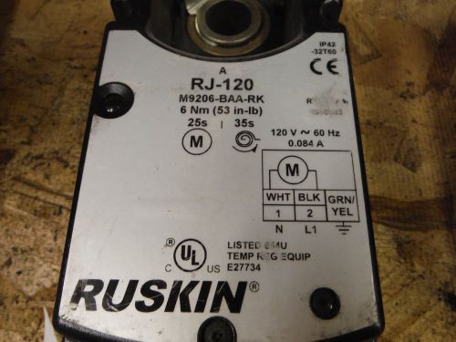 RUSKIN RJ-120  Electric Spring Return Actuator ON/OFF