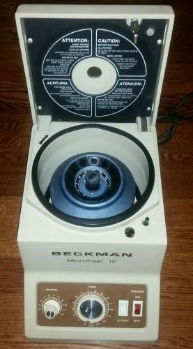 Working Beckman Microfuge 12 with 12 position Rotor.