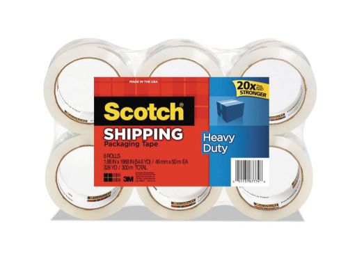 Scotch 3850 Shipping Packaging Heavy Duty Tape 1.88&#034; x 54.6 yds., 6 Rolls