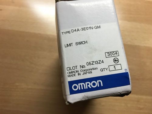 OMRON D4A-3E01N-GM LIMIT SWITCH 3A 24 VDC, NEW