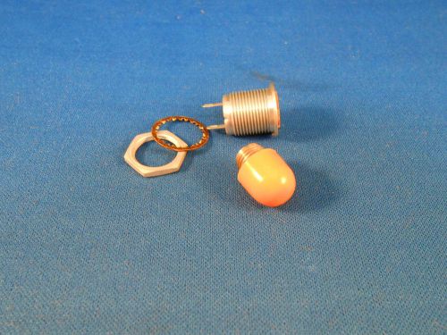 L6605CAM1 AMBER LIGHT IND. STOVEPIPE EXTERNAL THREAD 2 SOLDER LUG NEW OLD STOCK