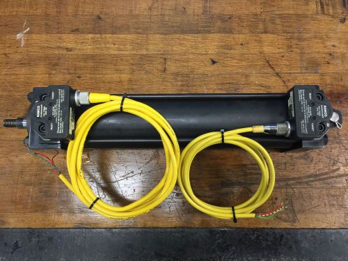Hydraulic cylinder w/ namco proximity sensors ee230-21320 miller 2 3/4x12 for sale