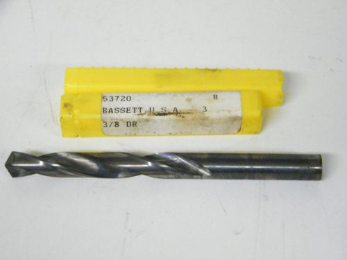 Bassett 3/8&#034; Split Pt Screw Machine Drill Bit