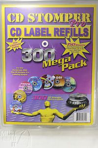 Authentic CD Stomper CD/DVD Labels White Matte 300 in pack NEW