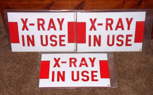 Lot of 3 X-RAY IN USE Sign Insert for Lighted Sign # 105KW3 Lithonia Lighting
