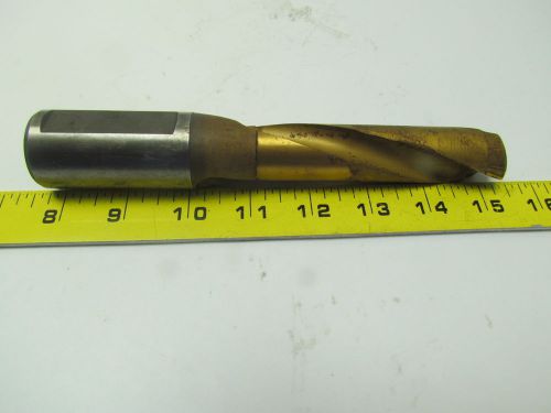 31/32&#034; tin coated carbide tipped Coolant Thru drill bit 4-1/2&#034; projection