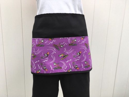 Black SHORT/PETITE Frogs server waitress apron 3 pocket restaurant Classyaprons