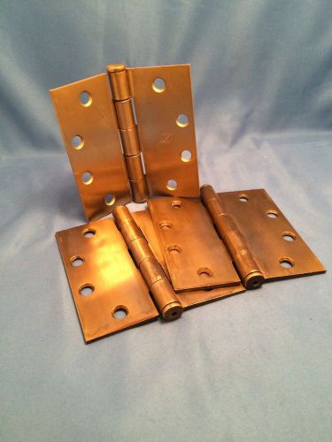 Mckinney brass hinges commercial grade 4-1/2&#034;x4-1/2&#034; 5 knuckle for sale
