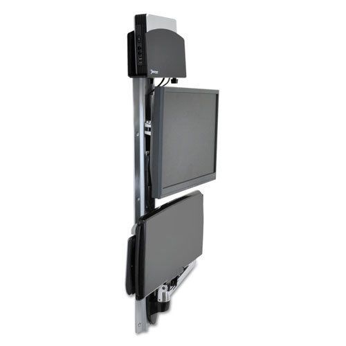 LX Wall Mount System for Medium CPU, Polished Aluminum/Black