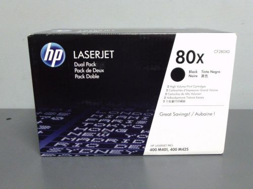 New genuine hp laserjet 80x dual pack black print cartridges for sale