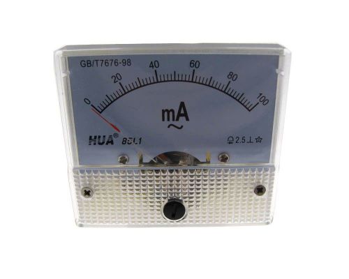 AC 0-100mA Analog Needle Panel AC Current Ammeter  85C1