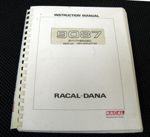 RACAL 9087 Synthesized Signal Generator Instruction Manual W/Service Schematics