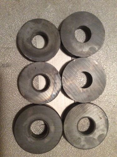 6 pack of round powerful ferrite donut magnets
