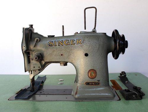 SINGER 151W1  Walking Foot Lockstitch Industrial Sewing Machine w/ Table + Motor