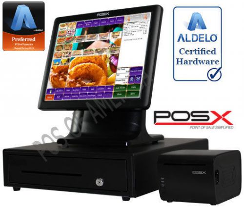 Aldelo 2013 pro pos-x burger restaurant all-in-one complete pos system new for sale