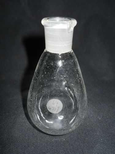 Chemglass 14/20 joint glass 50ml round bottom evaporating flask, chipped for sale