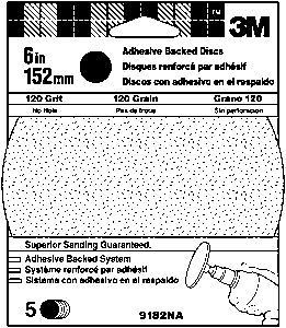 DISC,ADHSV-BACK 6&#034; 80GR