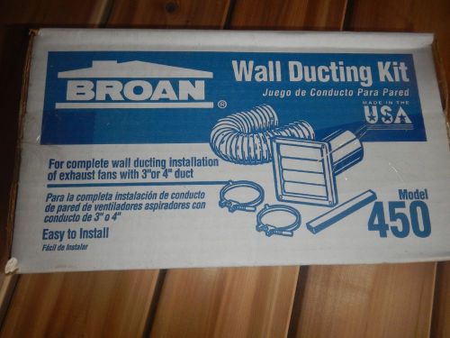 Broan Model 450 Wall Ducting Kit for 3&#034; or 4&#034; Duct