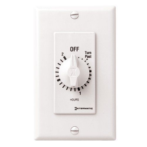 Intermatic FD2HW 2-Hour Spring Loaded Wall Timer, White