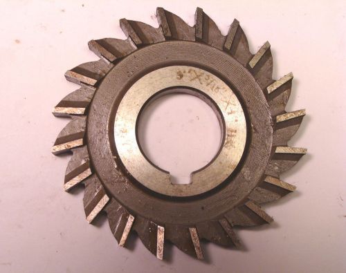 Nos hss plain tooth side &amp; face horizontal milling cutter 3&#034;x5/16&#034;x1&#034; for sale