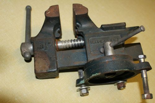 VISE 63-3 , USA MODEL ,UNBRANDED, 3 1/2 WORK BENCH METAL SWIVEL VISE