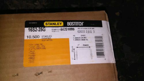 STANLEY BOSTITCH 16S2-25G BCS1099 1&#034;X1&#034; 16 GAUGE GALVANIZED STAPLES