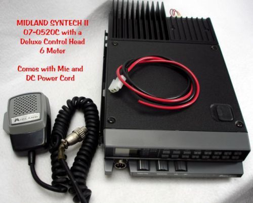 MIDLAND SYNTECH II 70-0520C FM MOBILE RADIO 50-54 MHz  6 Meter NEW MICROPHONE