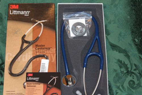 3m littmann master cardiology  stethoscope navy blue tube  27&#034; 2164 new open box for sale