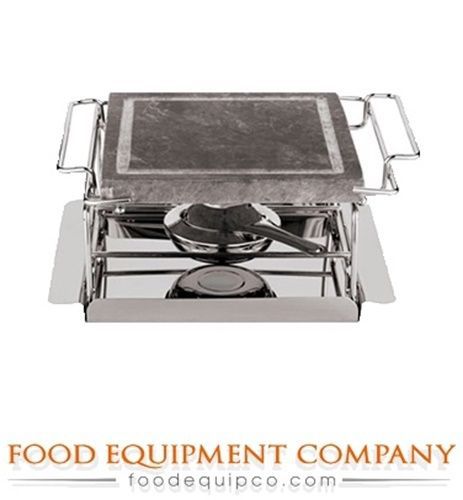 Paderno 41315-02 Stone Grill Set 9&#034;L x 7.5&#034;W x 4&#034;H O.A. stone top stainless...