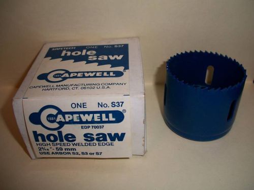 Capewell Hole Saw - 2 5/16&#034; (59mm) - No. S37-HIgh Speed Welded edge (E 3)