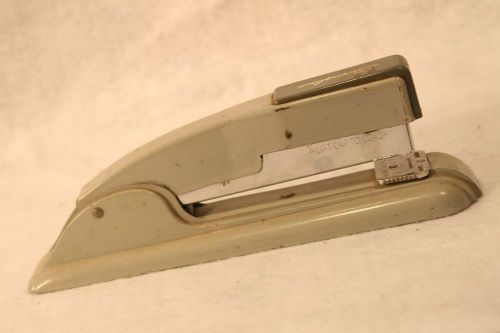 Vintage Swingline 27 Art Deco Industrial Stapler WORKS Gray Metal Made in USA