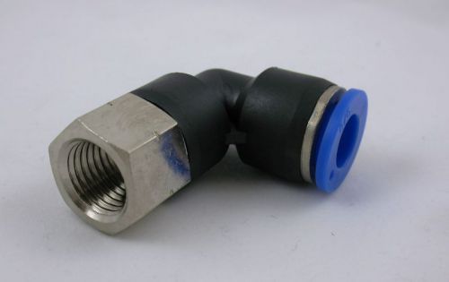 One push  in touch female elbow fitting 1/4 t - 1/4npt for sale