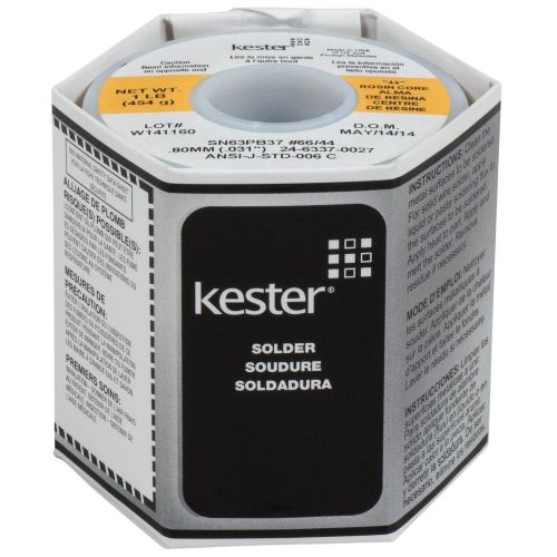 Kester 44 Rosin Core Solder 66/44 0.80mm(0.31 inches) 1 lb. Spool