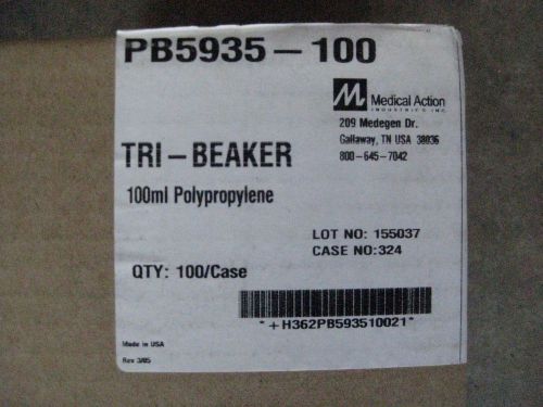 TRI-BEAKER 100ml Polypropylene, Case of 100
