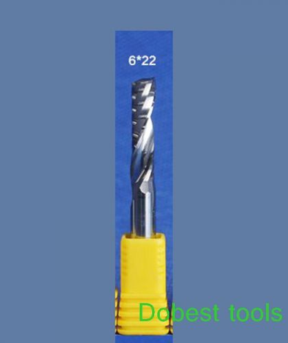 2pcs single flute woodworking engraving AAA acrylic PVC Aluminum CNC 6*22mm