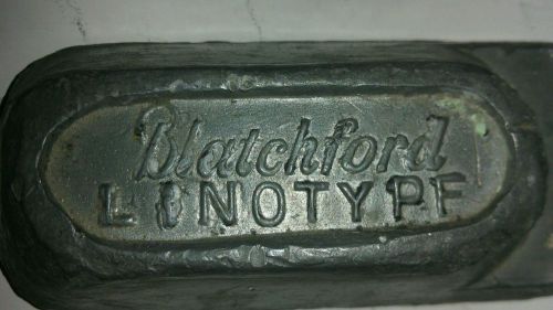 Blatchford Linotype Solid Lead Bar