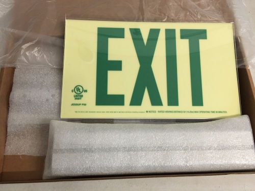 1 jessup glo brite exit sign glow in the dark egress safety signs 7220-arc-b for sale