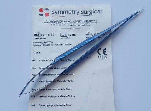 Codman Symmetry 80-1720 Titanium Rhoton Scissors 7&#034; Straight Neuro Spine Germany