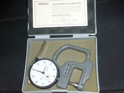 Micrometer -dial thickness gage mitutoyo 7300   0.0-.500 inch. in 1000ths -.001 for sale