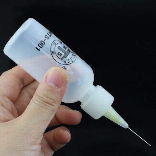 2x 50ml Needle Tip Soldering Liquid Flux Alochol Oil Dispenser Plastic Bottle
