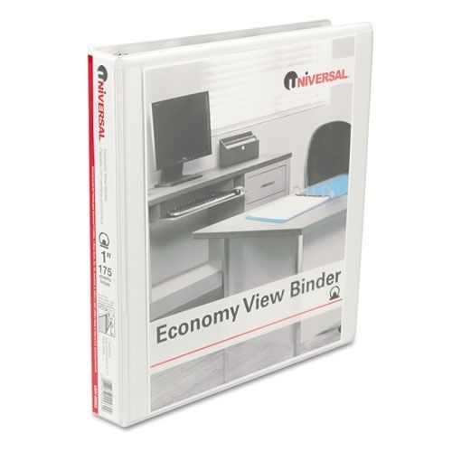 Universal Economy View Binder - 1&#034; 3-ring binder - White
