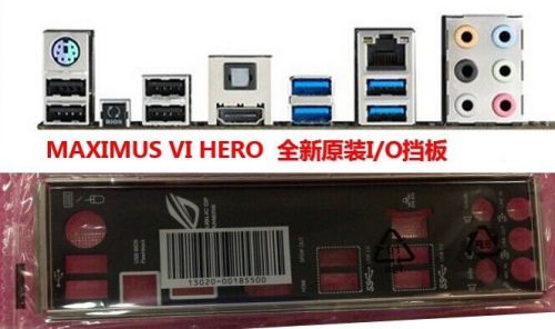 Original ASUS io I/O Shield BLENDE backplate for MAXIMUS VI HERO #G1005 XH