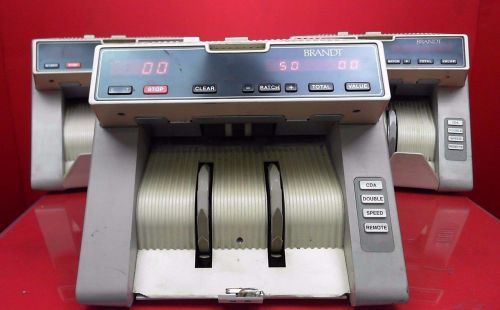 *(LOT OF THREE)* Brandt Money Counter, Currency Counter, 25D10844-0 (POWERED ON)