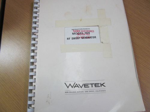 Wavetek 144 HF Sweep Generator Instruction Manual with Schematics (Rev 01/1972)