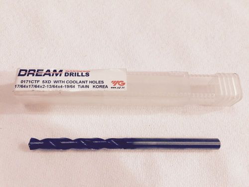 YG 17/64x17/64x2-13/64x4-19/64 5XD Coolant Through Carbide Drill